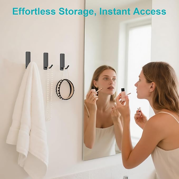 Small Self Adhesive Hooks for Walls No Damage, Sticky Hangers for Kitchen - Image 3