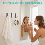 Small Self Adhesive Hooks for Walls No Damage, Sticky Hangers for Kitchen - Image 3