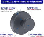 Suction Cup Hooks for Shower, Removable Towel Hooks for Bathroom Window Glass - Image 3