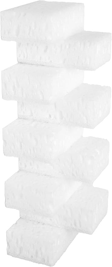White Multi Use Scrub Sponges. Made in Europe. 9 Pack, 4.3x2.8x1.4 inches. by Okleen