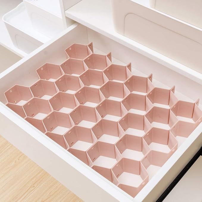Poeland Drawer Divider Organizer Adjustable DIY Grid Honeycomb Drawer Divider - Image 2