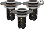 Hibbent 3 Pack Upgraded 3 in 1 Bathroom Sink Drain Strainer, Universal Pop Up by Hibbent