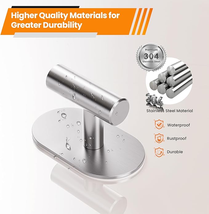 Silver Adhesive Hooks Heavy Duty, Wall Hooks - Image 6