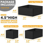 SpaceAid Drawer Organizer for Clothes, 6 Pack Dresser Drawer Organizer Bins - Image 6