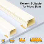 Delamu 157in Cord Hider, Cord Cover Wall Cable Management, Paintable Wire Cover - Image 9