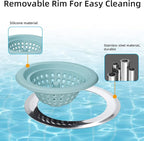 2 PCS Kitchen Stainless Silicone Sink Strainer, 4.5 inch Diameter… - Image 6