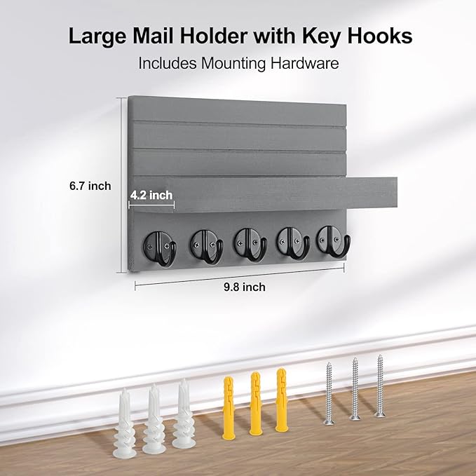 Key Holder for Wall, Decorative Key and Mail Holder - Image 7