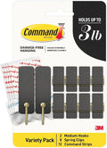 Command Mixed Hooks Pack, 10 Soot, 12 Strips, by Command