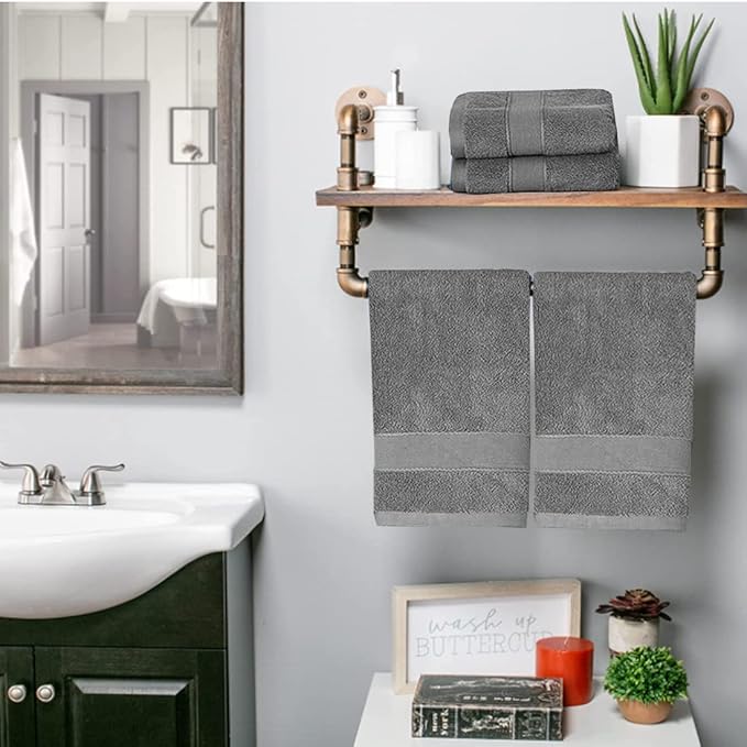 Lchkrep Cotton Hand Towels 2 Pack, Salon Thick Bath Hand Towel, Gym Towel 14" x - Image 5