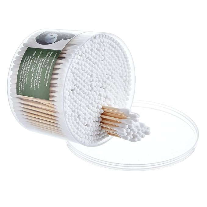 MONCOM Cotton Swabs 500 Count Double Round Thick Tips | Biodegradable - Image 3