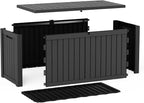 EasyUp 180 Gallon Outdoor Deck Box Waterproof, UV Resistant Resin Outdoor Storage Box with Hydraulic Rod for Delivery, Porch, Patio and Garden, Black - Image 7