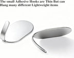 Sticky Adhesive Hooks for Hanging, Key Hooks, Stainless Steel Wall Hooks - Image 8