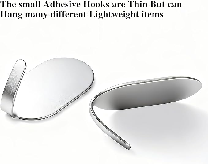 Sticky Adhesive Hooks for Hanging, Key Hooks, Stainless Steel Wall Hooks - Image 8