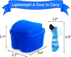 2 Pack Denture Bath Case Dental False Teeth Holder - Image 6