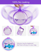 Leak Proof Purple Denture Cups for Soaking Dentures, Partial Denture Bath Case - Image 4