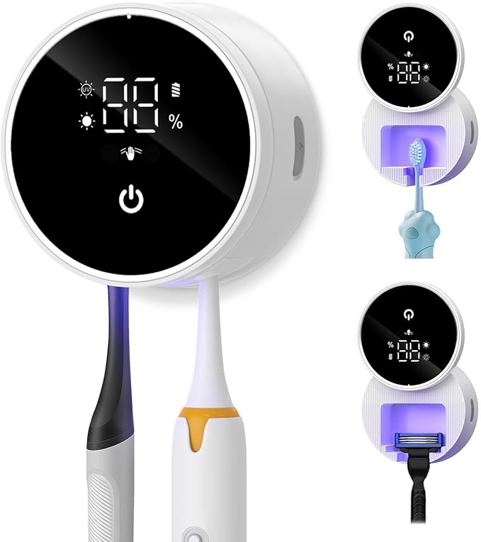 Upgraded UV Toothbrush Cleaner Holder Wall Mounted, Temracha Razor Electric by Temracha