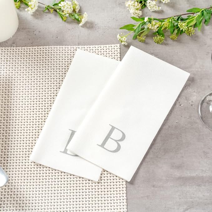 Luxenap 15.8 X 7.9 Inch Linen-Feel Guest Towels, 2000 Lettered Hand Towels - Image 6