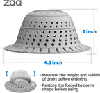 zaa Bathtub Drain Hair Catcher, Silicone Collapsible 3 Pack Drain Protector - Image 6
