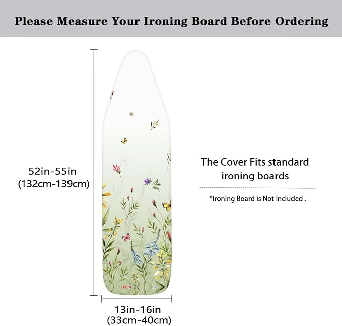 Simple Floral Ironing Board Cover Scorch and Stain Resistant Pressing Cloth - Image 5