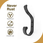 Wall-Mount Coat Hooks, Heavy Duty 30LB Hooks - Image 6