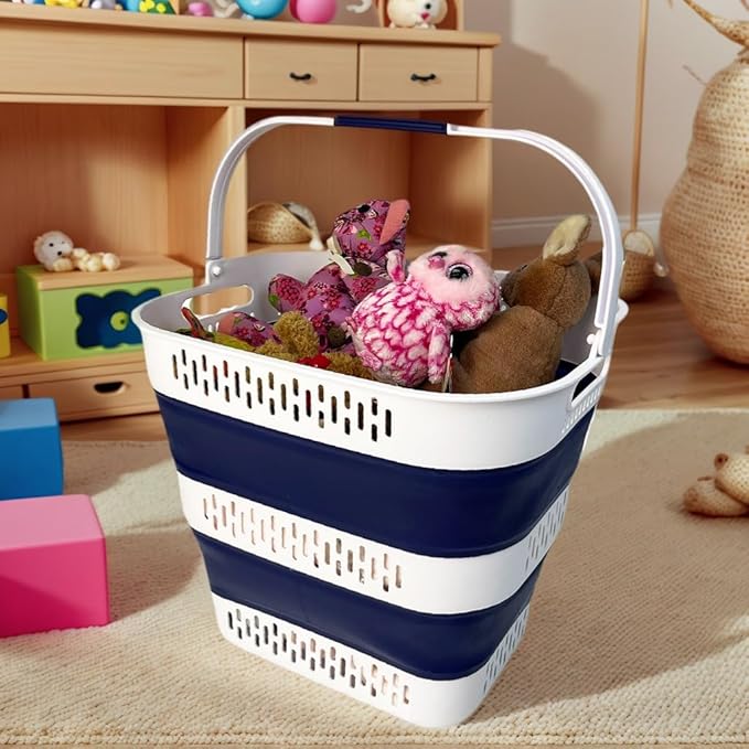 SAMMART 38L Collapsible Plastic Laundry Basket - Image 2