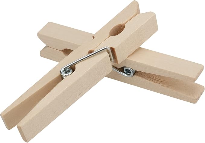 HOZEON 500PCS 2.8 Inch Natural Wooden Clothespins, Small Wood Clips - Image 4