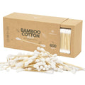 600 Pack Organic Cotton Swabs Natural Cotton Swabs by GREENZLA