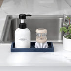 Small Silicone Bathroom Vanity Tray Rectangle Soap and Sponge Holder Kitchen - Image 2