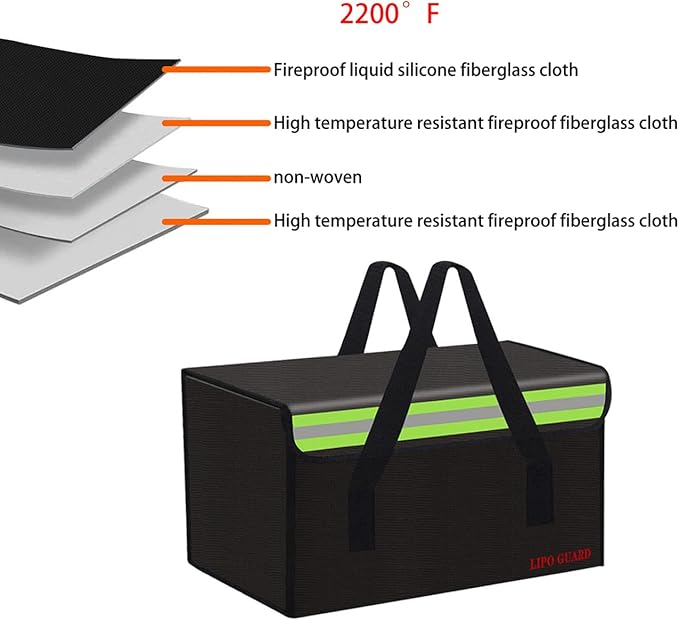 Lipo Battery Safe Bag Large Capatity Fireproof Bag - Image 8