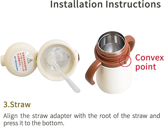 Evorie Replacement Straw Set for 11 Oz Stainless Steel Sippy Cup, Includes - Image 5
