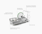 Joseph Joseph Extend Steel Plus Extendable Dish Rack Steel, Small to Large Dish - Image 5