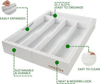 Expandable Bamboo Kitchen Drawer Organizer - Image 3
