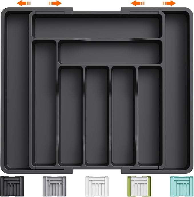 Lifewit Utensil Organizer for Kitchen Drawer, Expandable Cooking Silverware Tray by Lifewit