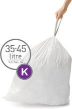 simplehuman Code K 60 Count, Dispenser Pack Custom Fit Liners, Drawstring Trash - Image 2