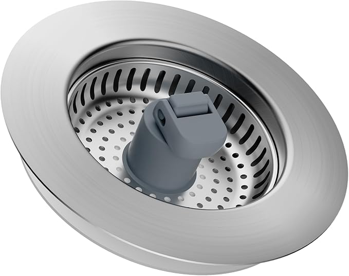 Hibbent 3 in 1 Kitchen Sink Drain Strainer, Stainless Steel Drain Stopper Combo by Hibbent