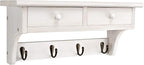 Emfogo Coat Hooks Wall Mounted, Rustic Wood Coat Rack Wall Mount Shelf by Emfogo