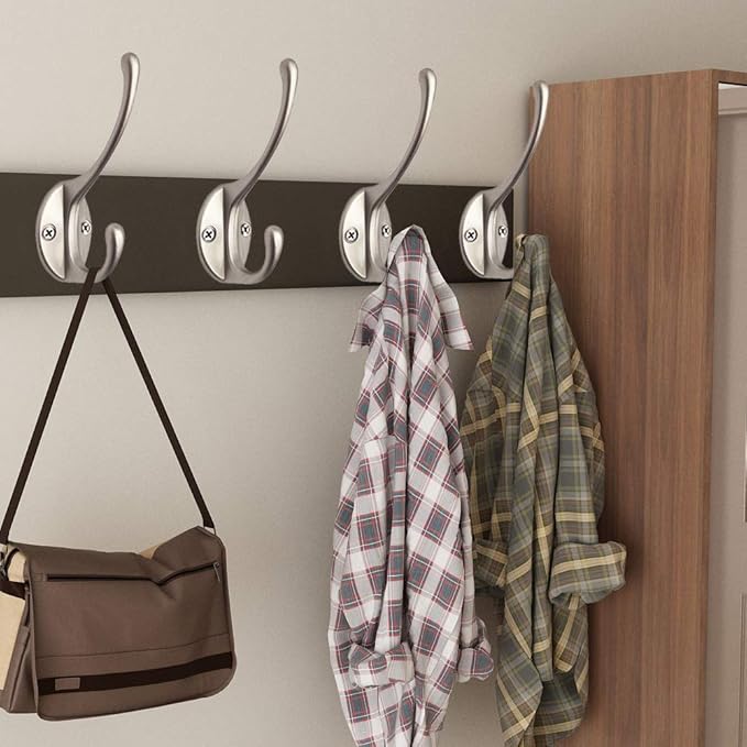 IBosins 10 Pack Dual Coat Hooks Wall Mounted - Image 6