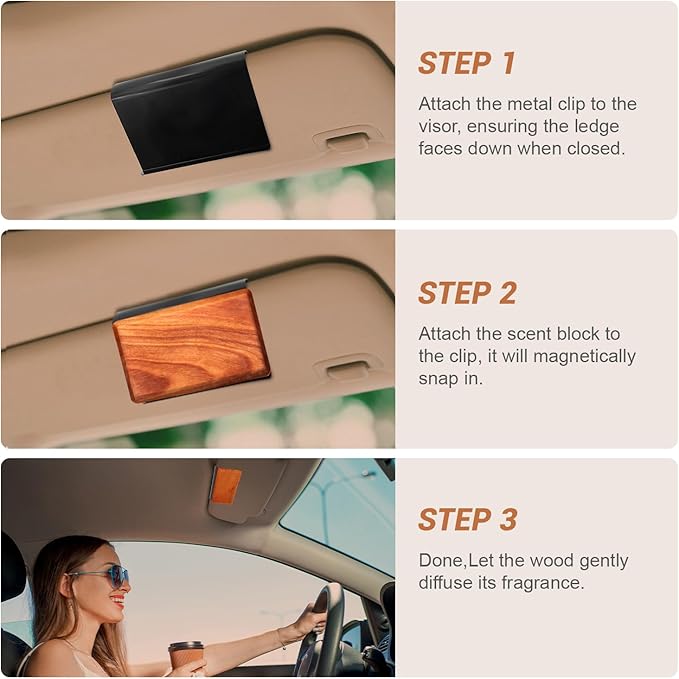 Car Air Freshener, Wood Air Freshener, Car Odor Eliminator - Image 3