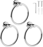 SetSail Towel Holder for Bathroom Wall Screw-in 3 Packs Towel Ring Stainless by SetSail