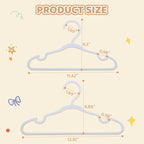 60 Pack White Baby Hangers 11.42 Inch & 12.91 Inch Each 30 Pack - Image 2