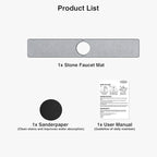 23.6" x 4" Stone Faucet Mat for Kitchen Sink, Quick Drying Diatomite Sink Tray - Image 7