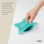 Umbra Starfish Drain Cover/Hair Catcher, Surf Blue - Image 6
