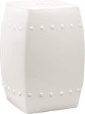 Safavieh Villa Glazed Ceramic Decorative Garden Stool, Cream by SAFAVIEH