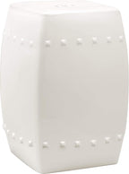 Safavieh Villa Glazed Ceramic Decorative Garden Stool, Cream by SAFAVIEH