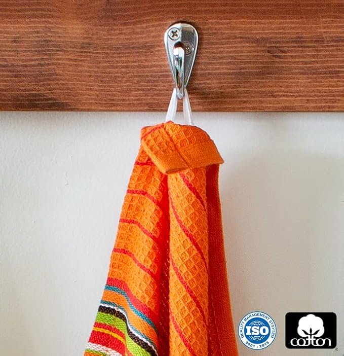 COTTON CRAFT Salsa Stripe Kitchen Towels - Image 4