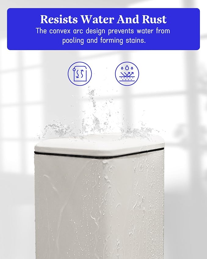 JM.YIPENG Bathroom Rubbish Bin, 5 Litre Cosmetic Bin, Small Waste Bin - Image 5