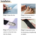 4Pcs Adjustable Crisscross Fitted Sheet Band Straps Grippers Suspenders - Image 5
