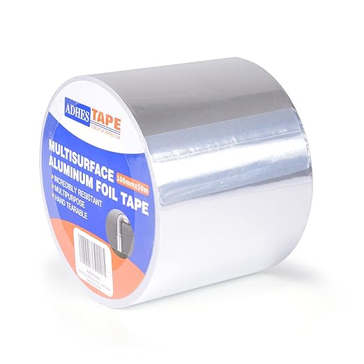 ADHES Premium Aluminum Foil Tape, 4 Inch x 164 Feet, Heat Proof Tape Withstand by ADHESTAPEPERSUITOFPERFECTION