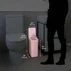 iTouchless 3 Gallon Sensor Pink Bathroom Trash Can, 10 Liter Small Slim - Image 6