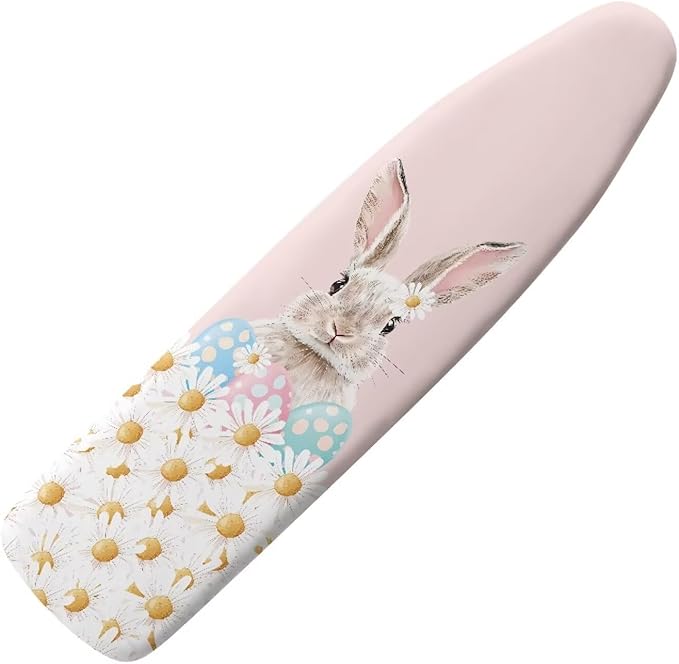 Daisy Easter Eggs Rabbit Ironing Board Cover 15x54 Inch Extra Thick Resistant by Hinthetall